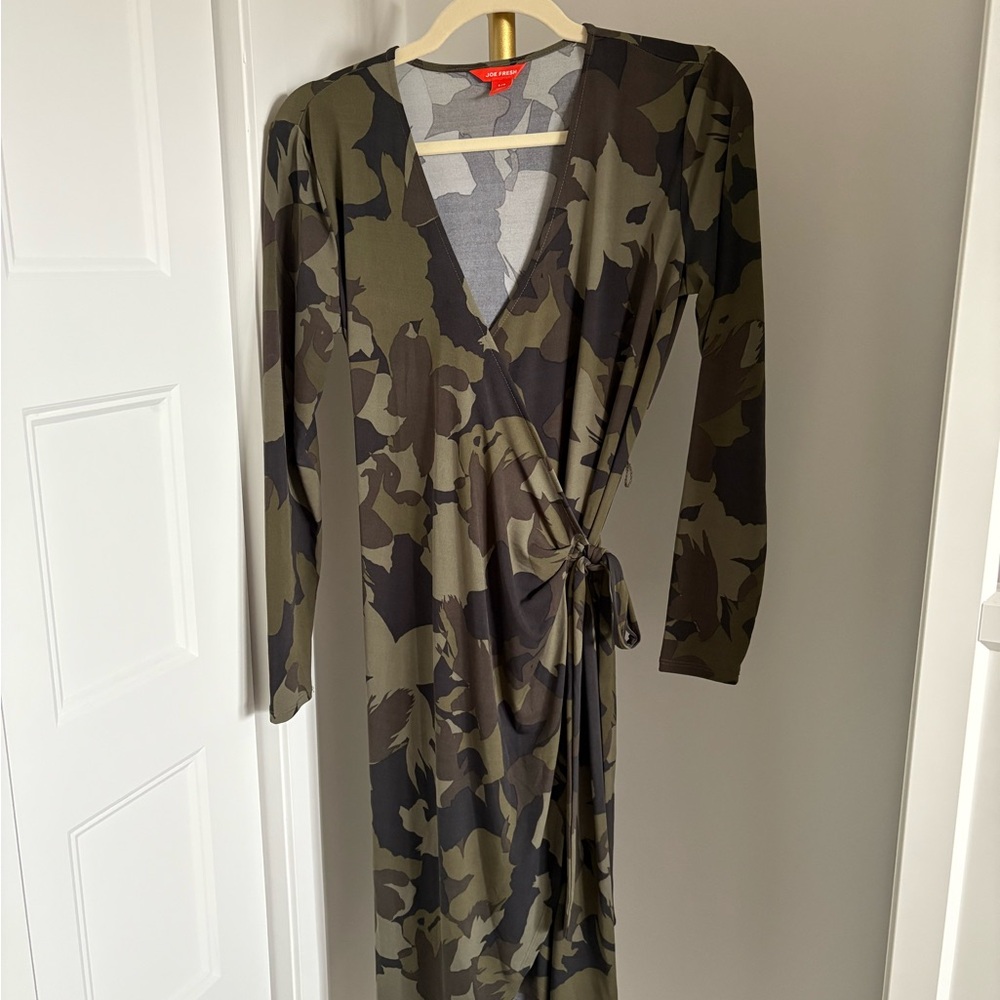 Camouflage Wrap Dress